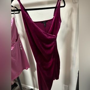 Forever 21 Velvet Wine Mini Dress